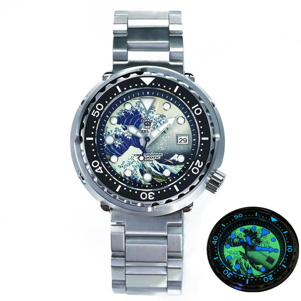 STEELDIVE SD1975J Great Wave Tuna Diver Watch